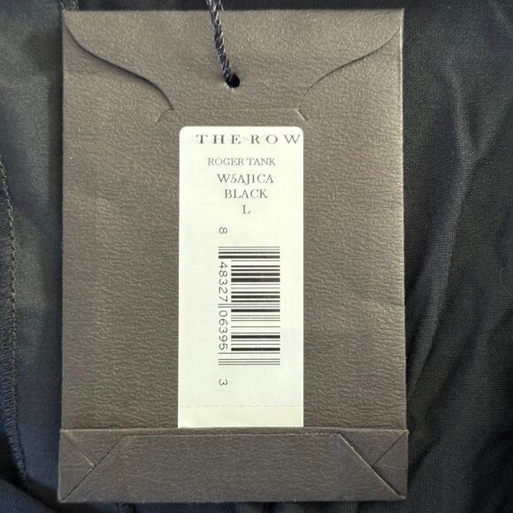 The Row Roger Tank in Black Size Large Italian Viscose Made in USA New - Picture 4 of 7
